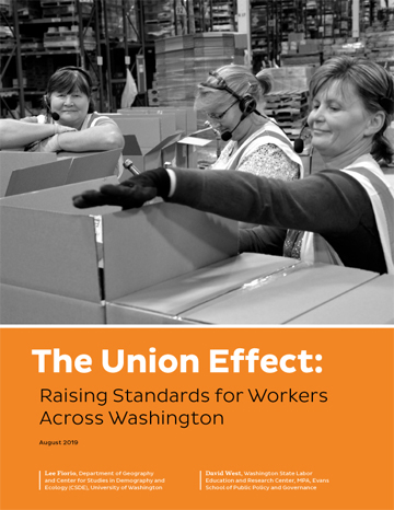 Screenshot of The Union Effect: Raising Standards for Workers Across Washington Report