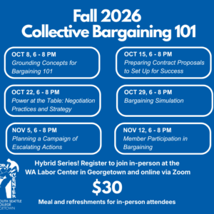 Flyer for collective bargaining course