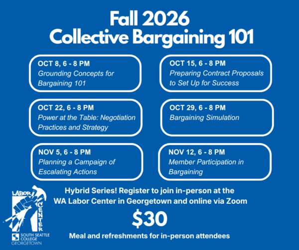 Flyer for collective bargaining course